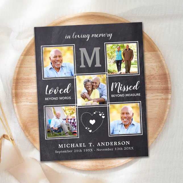 Budget Memorial 5 Foto Collage Beileid Vielen Dank (Von Creator hochgeladen)