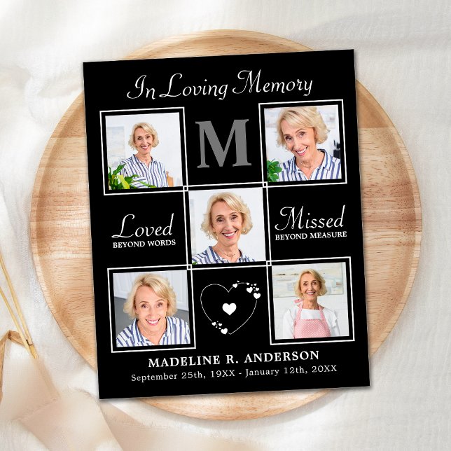 Budget Memorial Elegant 5 Foto Beerdigung Danke (Von Creator hochgeladen)