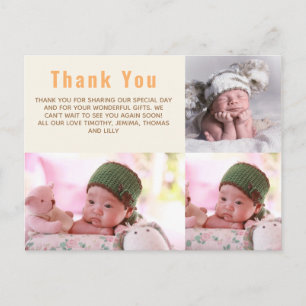 BUDGET Merci Carte photo NOUVEAU BÉBÉ Garçon