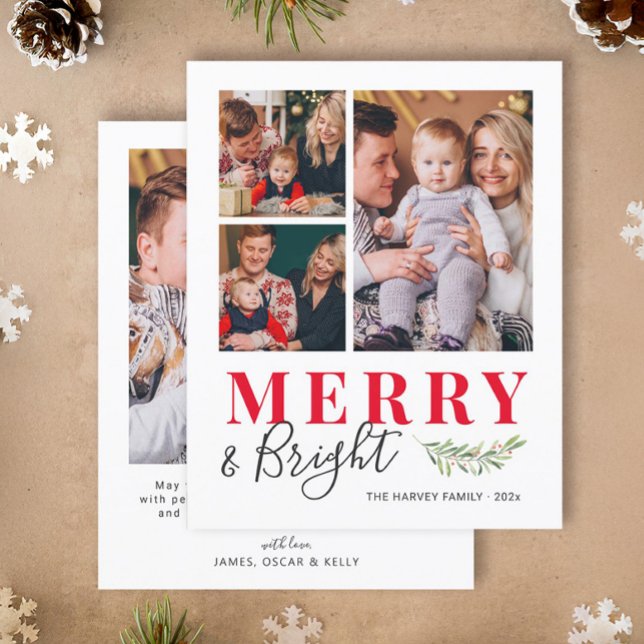 Budget Merry and Bright Foto Collage Card (Von Creator hochgeladen)