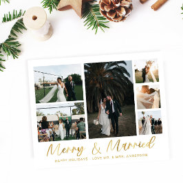 Budget Merry & Verheiratet Gold Multi-Foto Flyer