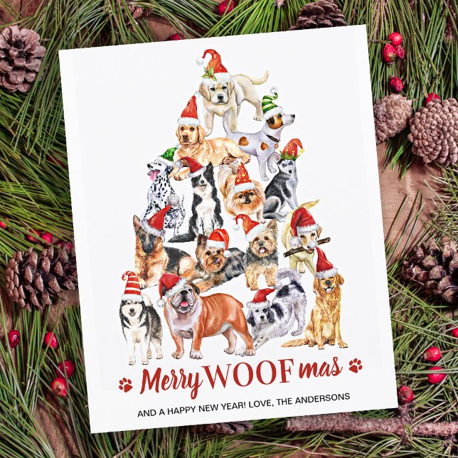 Budget Merry Woofmas Hund Lover Christmas Tree Hun (Von Creator hochgeladen)