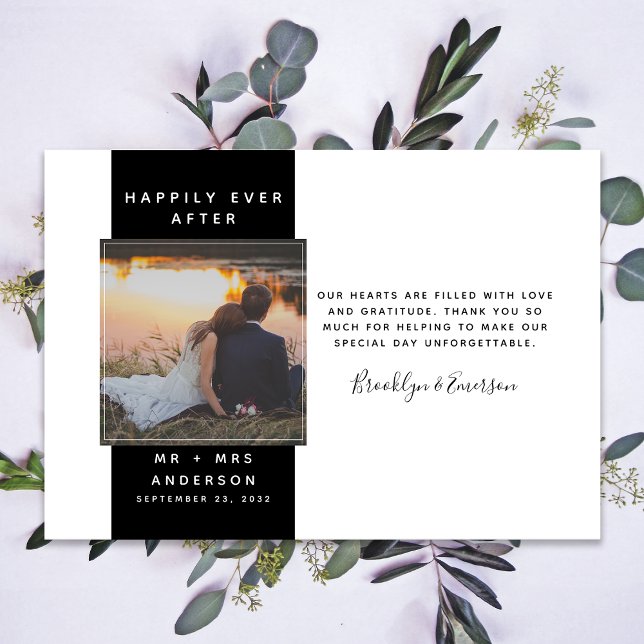 Budget Mini Foto Wedding Vielen Dank Mitteilungskarte (Von Creator hochgeladen)