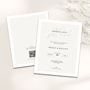 Budget Minimal Beige QR-Code Nichts Überflüssiges 