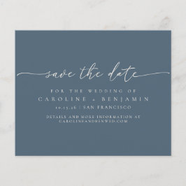 Budget Minimal dunkelblaue Script Hochzeitdatum Ge