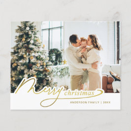 BUDGET Minimal Elegant Gold Frohe Weihnachten Foto