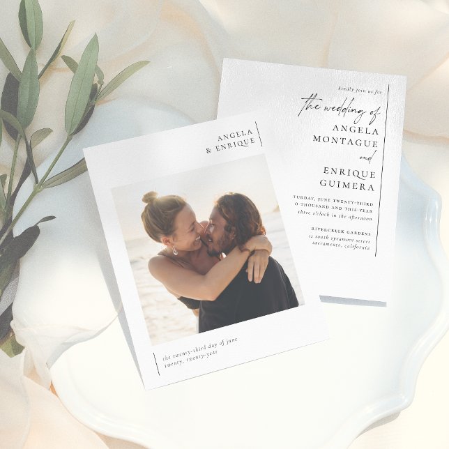 Budget Minimal Elegant Typografy Foto Hochzeit (Von Creator hochgeladen)
