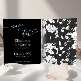 Budget Minimal Schwarz/Weiß-Schrift Save the Date