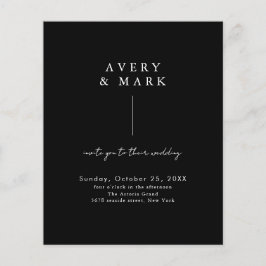 Budget Minimal Schwarz-weiße einfache Hochzeit Ein