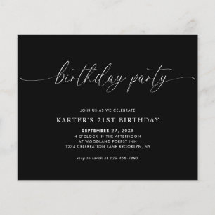 BUDGET Minimal Script Schwarz-weiß Erwachsene Gebu