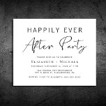 Budget Minimal Wedding After Party Invitation<br><div class="desc">Budget-friendly minimal and chic black and white wedding after party invitation for a post elopement or wedding celebration. "Happily Ever After Party" is written in a mix of simple typography and an elegant modern script.</div>