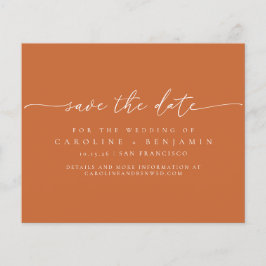 Budget Minimaler Orange Script-Hochzeitdatum Geret