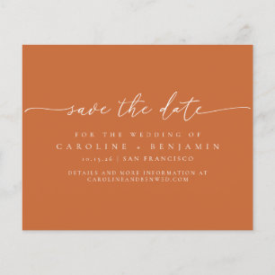 Budget Minimaler Orange Script-Hochzeitdatum Geret