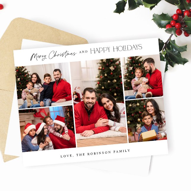 Budget Minimalist Five Photo Merry Christmas (Von Creator hochgeladen)