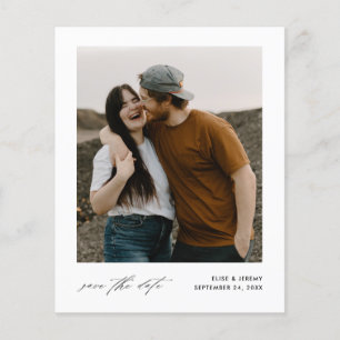 Budget Minimalist Foto Hochzeit Save the Date Flyer