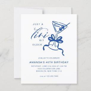 BUDGET Minimalist Martini Blau Geburtstag