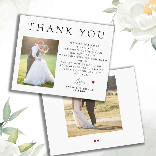 Budget minimalist modern photo wedding thank you (Von Creator hochgeladen)