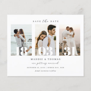 Budget Minimalist moderne Save-the-Date-Karte Flyer
