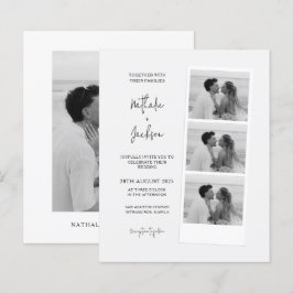 BUDGET Minimalist Photo-Streifen-Skript-Hochzeit