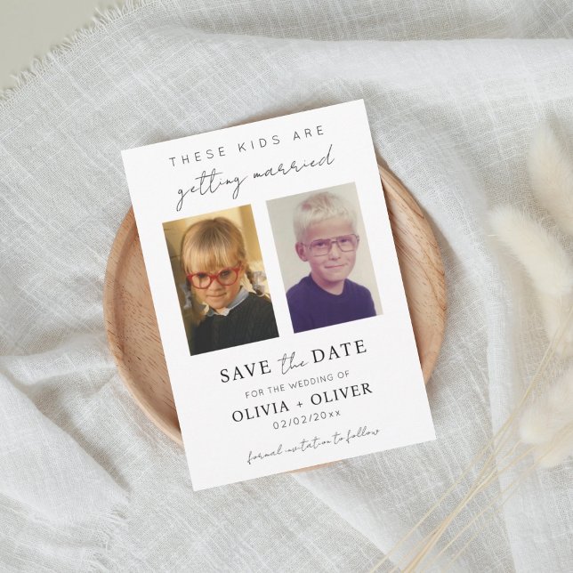 Budget, minimalist these kids are getting married  save the date (Von Creator hochgeladen)