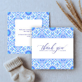 Budget Minimalistisch Blue Tile Baby Dusche Vielen Mitteilungskarte