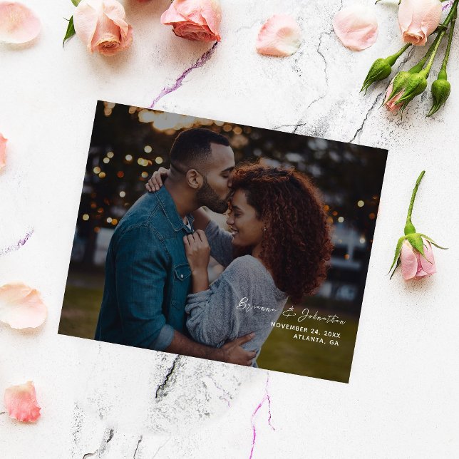 Budget Minimalistisch Chic Foto H Save the Date 2B Flyer (Von Creator hochgeladen)