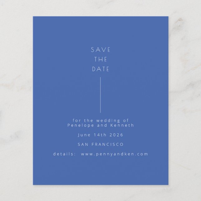 Budget Minimalistisch Modernes Foto Save the Date  (Vorderseite)