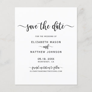 Budget Minimalistisch Stilvolle Schrift Save the D