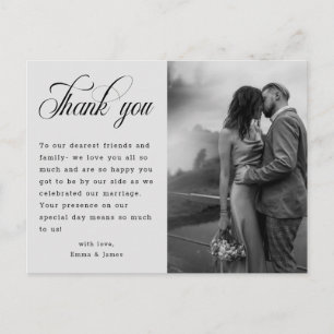 Budget Minimalistisches Foto Custom Wedding Vielen Postkarte