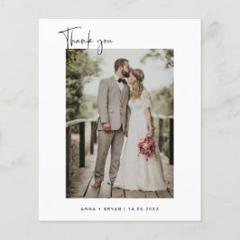 Budget Minimalistisches Foto Dankeschön Karte