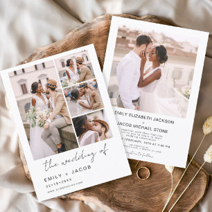 Budget Minimalistisches Foto Fünf Foto Hochzeit