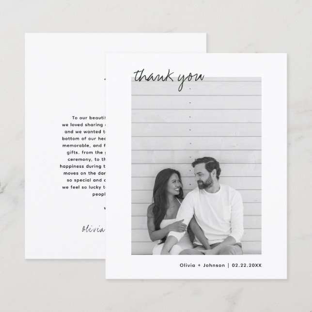 BUDGET Minimalistisches Foto handgezeichnete Bouqu (Vorne/Hinten)