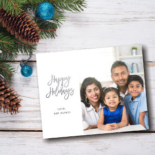 Budget Minimalistisches Foto mit Silver Happy Holi Flyer