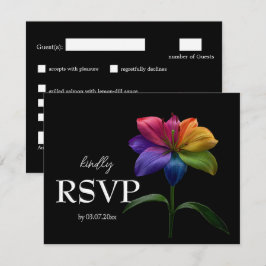 🌈 Budget Mit Menü RSVP Technicolor Love Karte