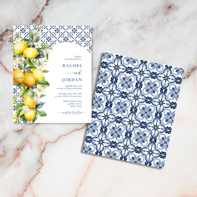 Budget Mittelmeerlemon Hochzeitseinladungen Flyer (Von Creator hochgeladen)