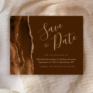 Budget Mocha Agate Braune Hochzeit Termin merken