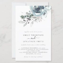 Budget Modern Florals Weihnachtsfeier Einladung