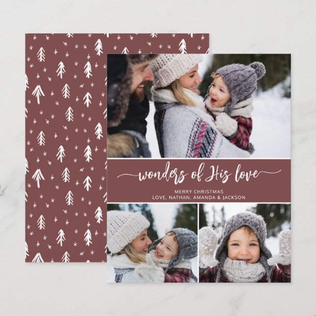 Budget Modern Foto Collage Religiöse Weihnachten (Vorne/Hinten)