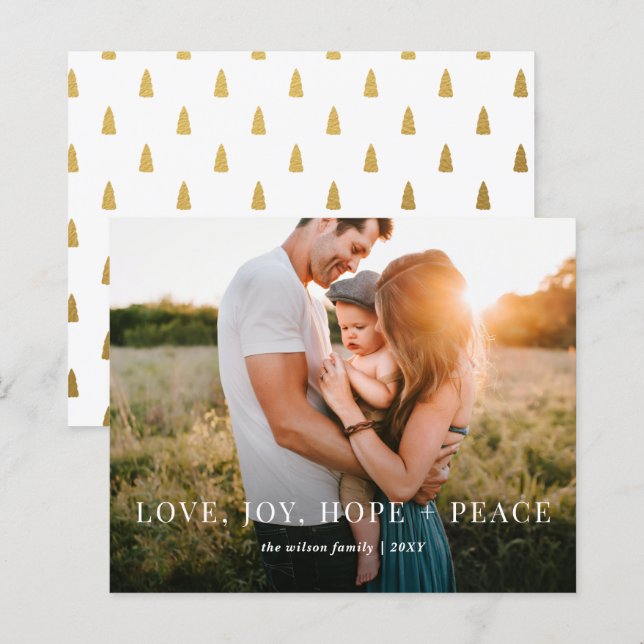 Budget Modern Foto-Urlaubskarte (Vorne/Hinten)