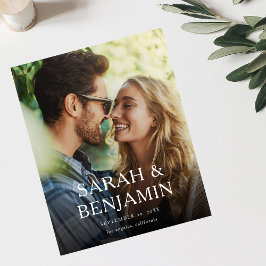 Budget Modern M Foto Vertikal Chic Save the Date Flyer