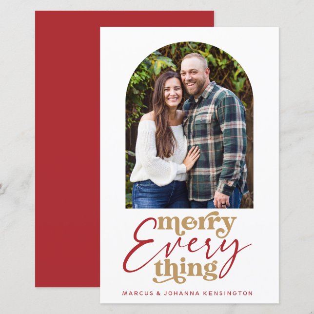 Budget Modern Merck Alles Arch Holiday Foto (Vorne/Hinten)