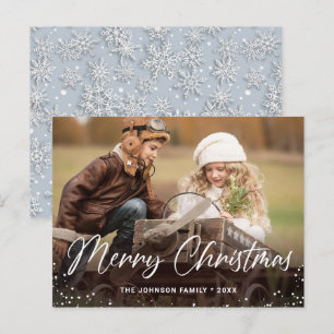 Budget Modern PHOTO Weihnachts-Grußkarte Postkarte