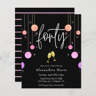 Budget Modern Sparkle 40. Geburtstag