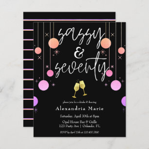 Budget Modern Sparkle Sassy & 70 Geburtstag