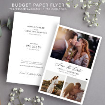 Budget moderne 3 Foto Hochzeit sparen das Datum