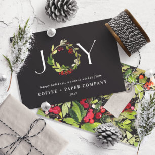 Budget Moderne aquarelle carte de Noël d'entrepris