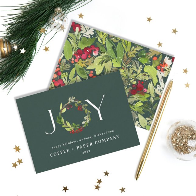 Budget Moderne aquarelle carte de Noël d'entrepris (Créateur téléchargé)