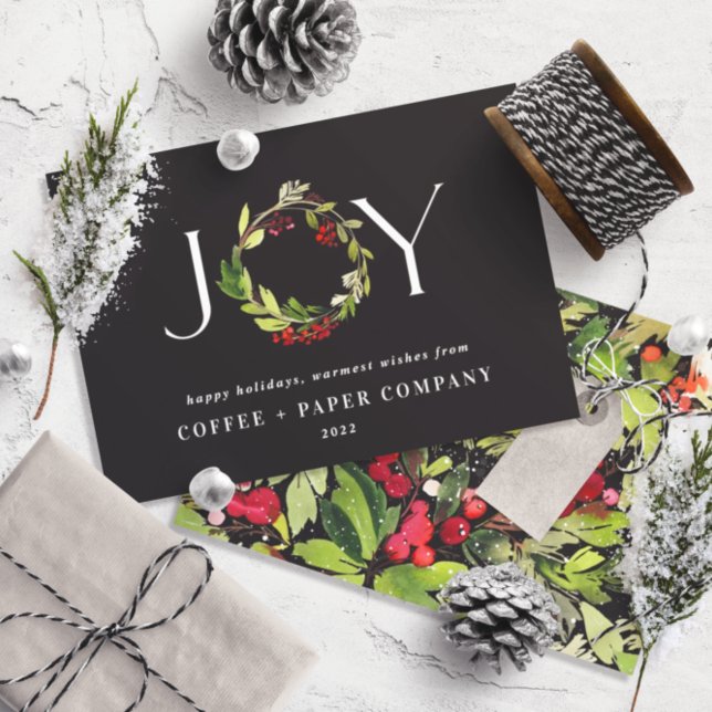 Budget Moderne aquarelle carte de Noël d'entrepris (Créateur téléchargé)