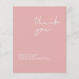 Budget moderne Baby shower fille Carte de remercie