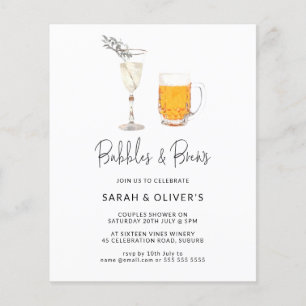 BUDGET Moderne Blasen und Brauen Paare Dusche  Flyer